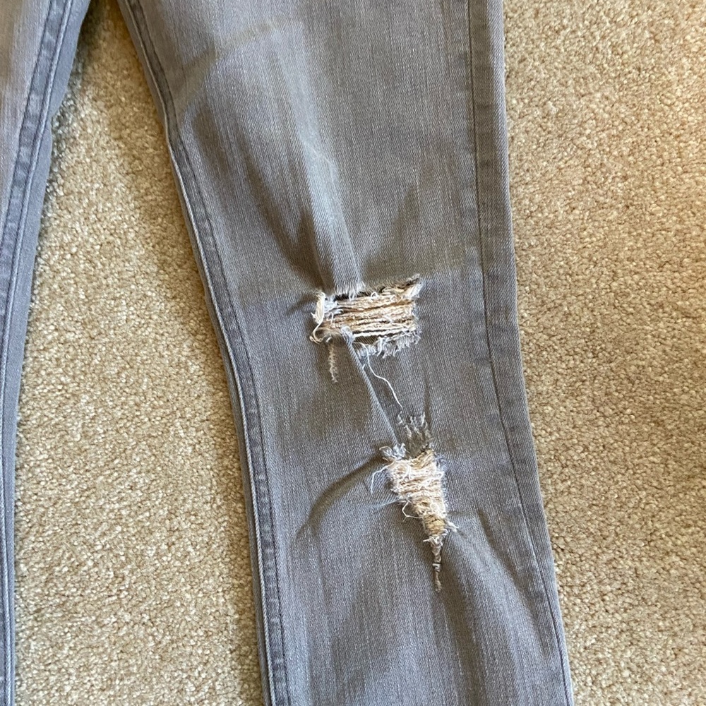 Rag and bone grey destroyed skinnies - Picture 3 of 5